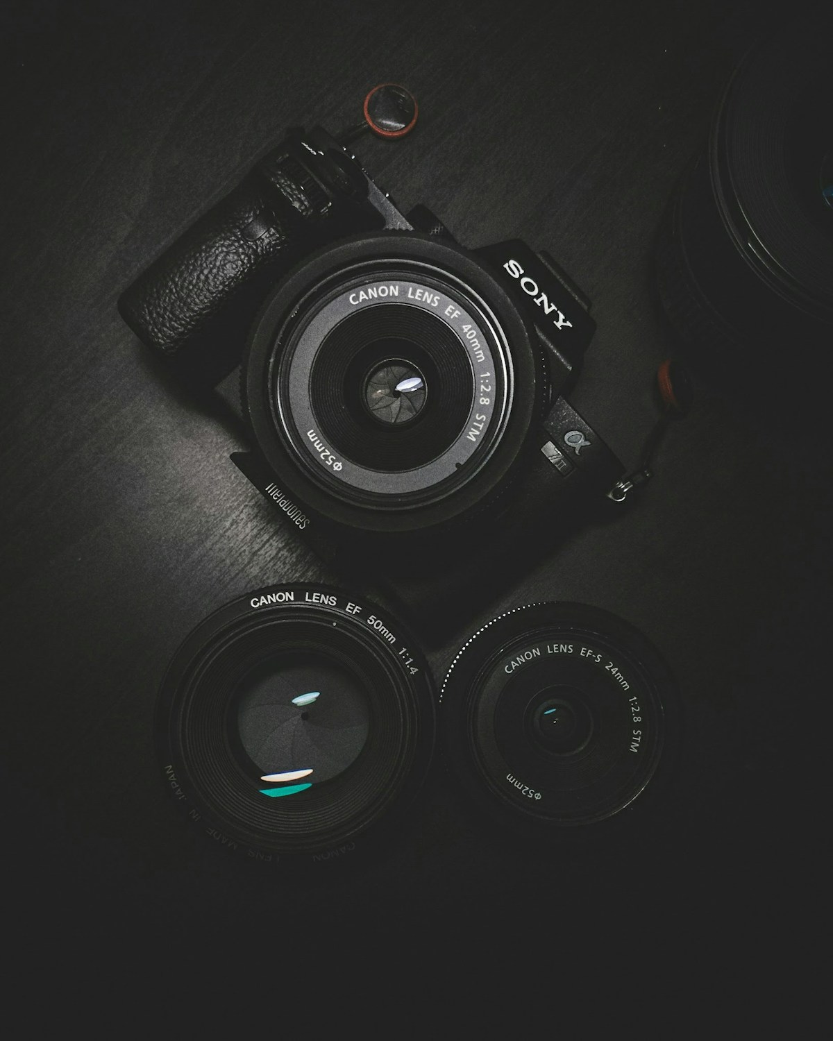 Vintage camera photographed against a dark background